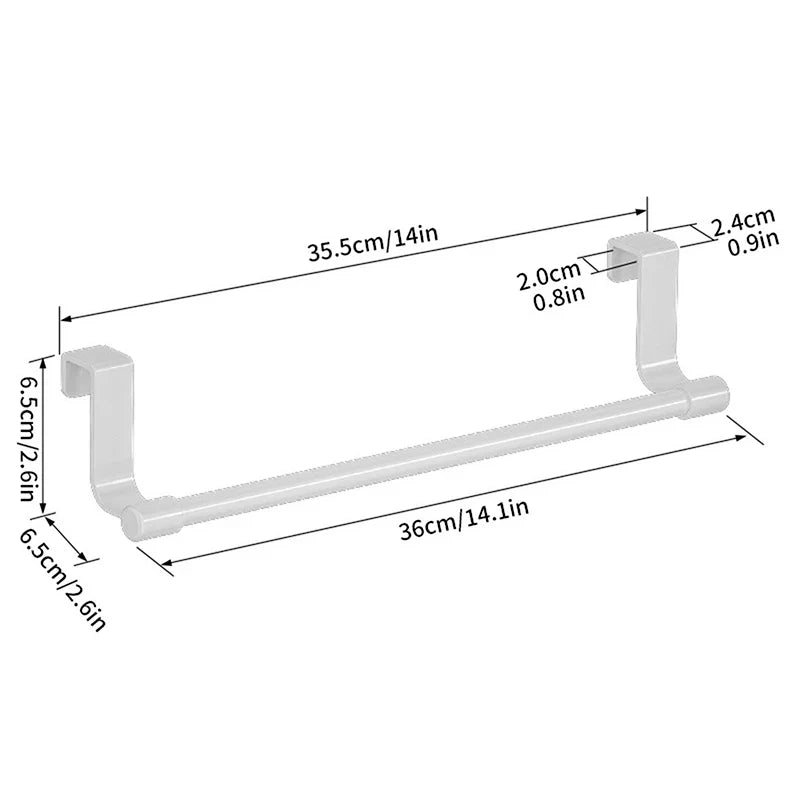 Kitchen Cabinet Towel Rack – No-Drill Dishcloth Holder Cabinet Towel Rack Qme L1