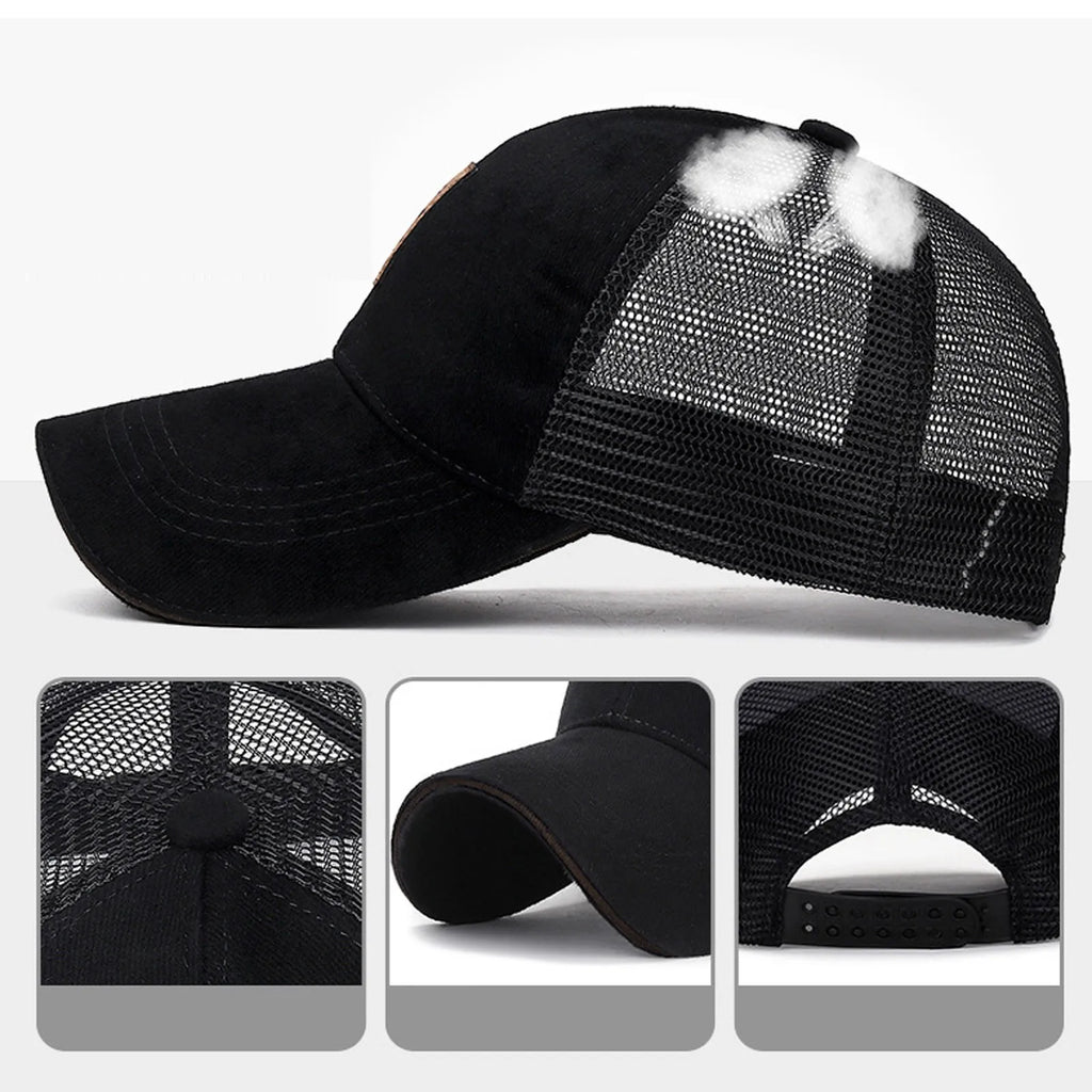 Quick Dry Mesh Baseball Cap – Breathable Sun Protection Hat Baseball Cap Qme