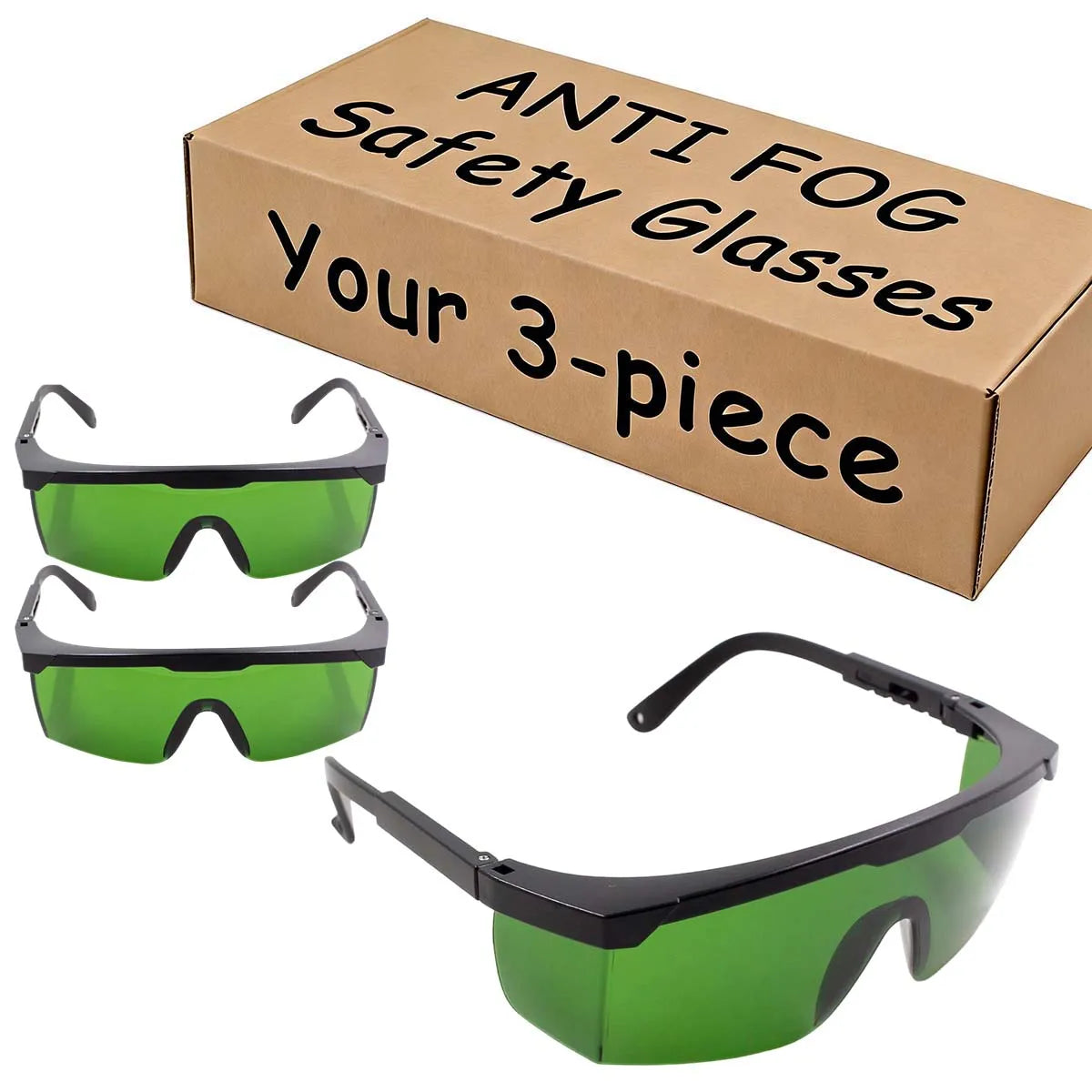3-Pack Laser Safety Glasses 200nm–2000nm CE ANSI Z87.1 Laser Safety Glasses Qst