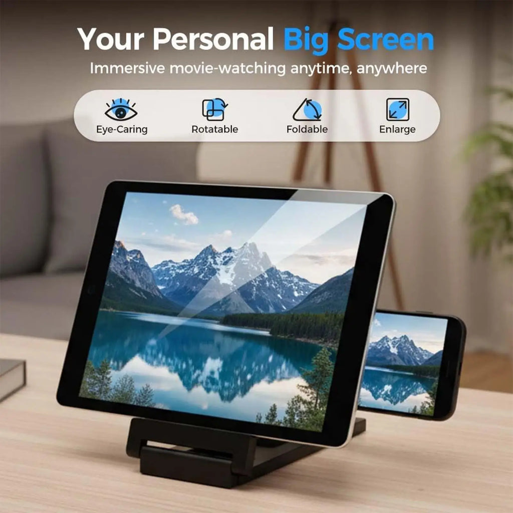Portable HD Phone Screen Magnifier – 14" Foldable Stand Phone Screen Magnifier Qme