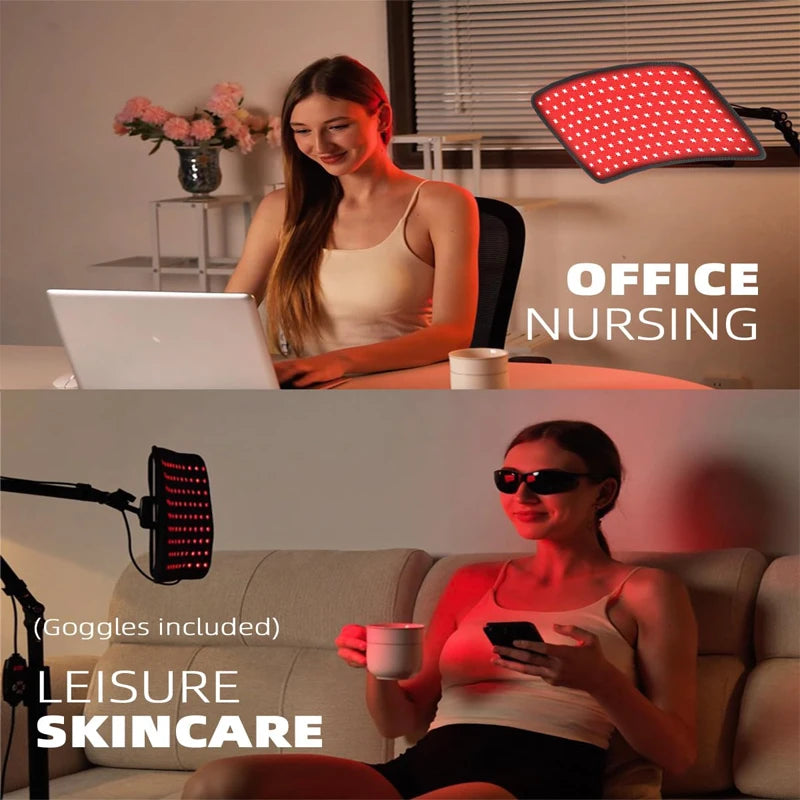 Red Light Therapy Panel 660nm 850nm – 15" LED Body Care Set Light Therapy Device Qst