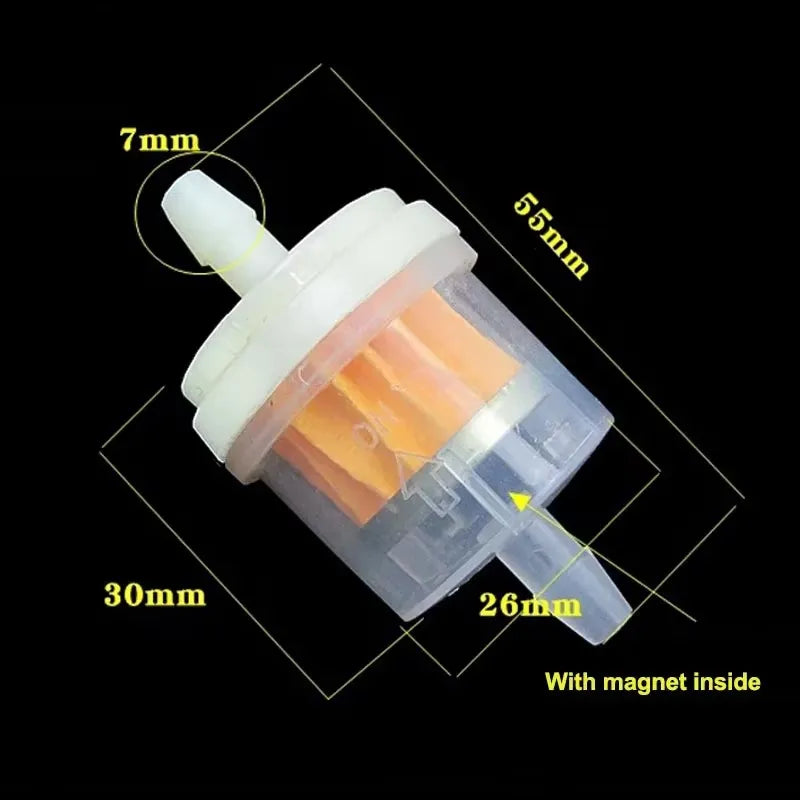 Motorcycle Inline Fuel Gas Filter 10-Pack | Scooter ATV Moped Inline Fuel Filter Qme