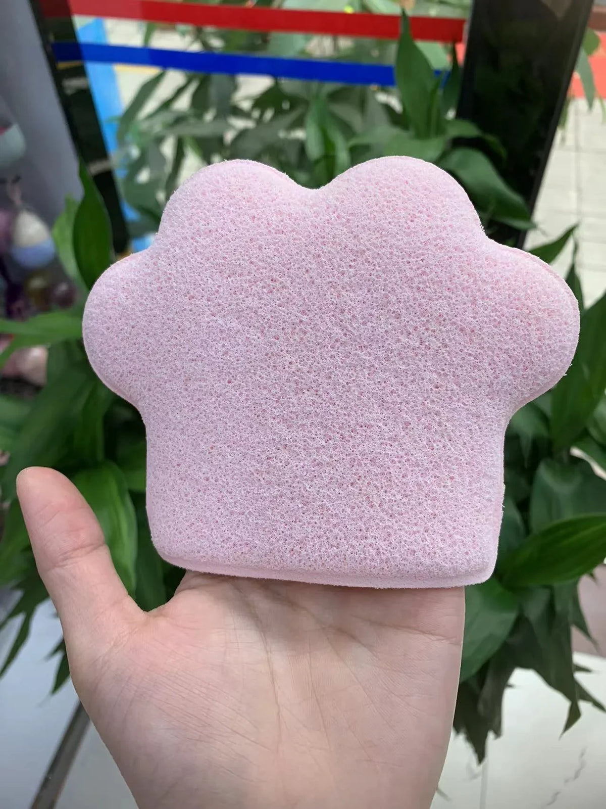 Cat's Paw Reusable Facial Sponge Cleansing Glove | Bath Bubble Facial Cleansing Sponge Qme