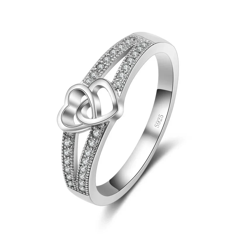 925 Sterling Silver CZ Cross Love Ring – Gift for Her Sterling Silver Ring Qme 8