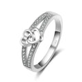 925 Sterling Silver CZ Cross Love Ring – Gift for Her Sterling Silver Ring Qme 8