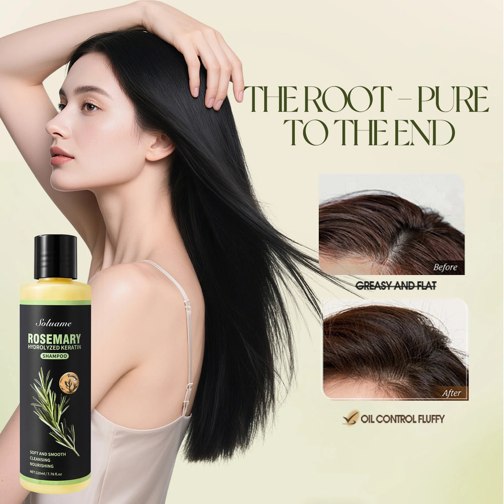 Rosemary Shampoo with Hydrolyzed Keratin – Smooth Frizzy Hair Keratin Shampoo Qst