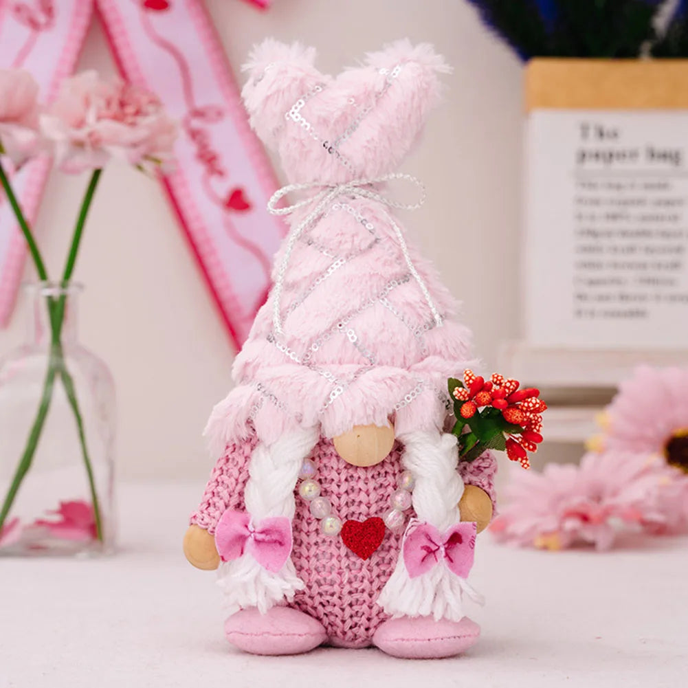Gnome Ornament with Light | Valentine & Holiday Elf Decor Holiday Gnome Ornament Qme