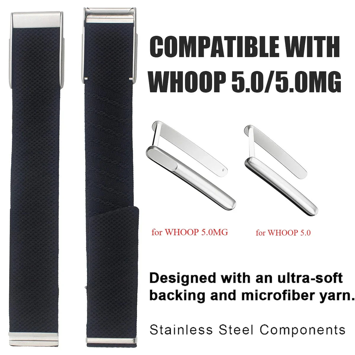 Woven Nylon Elastic Sport Band for Whoop 5.0 – 31 Colors Fitness Tracker Band Qme