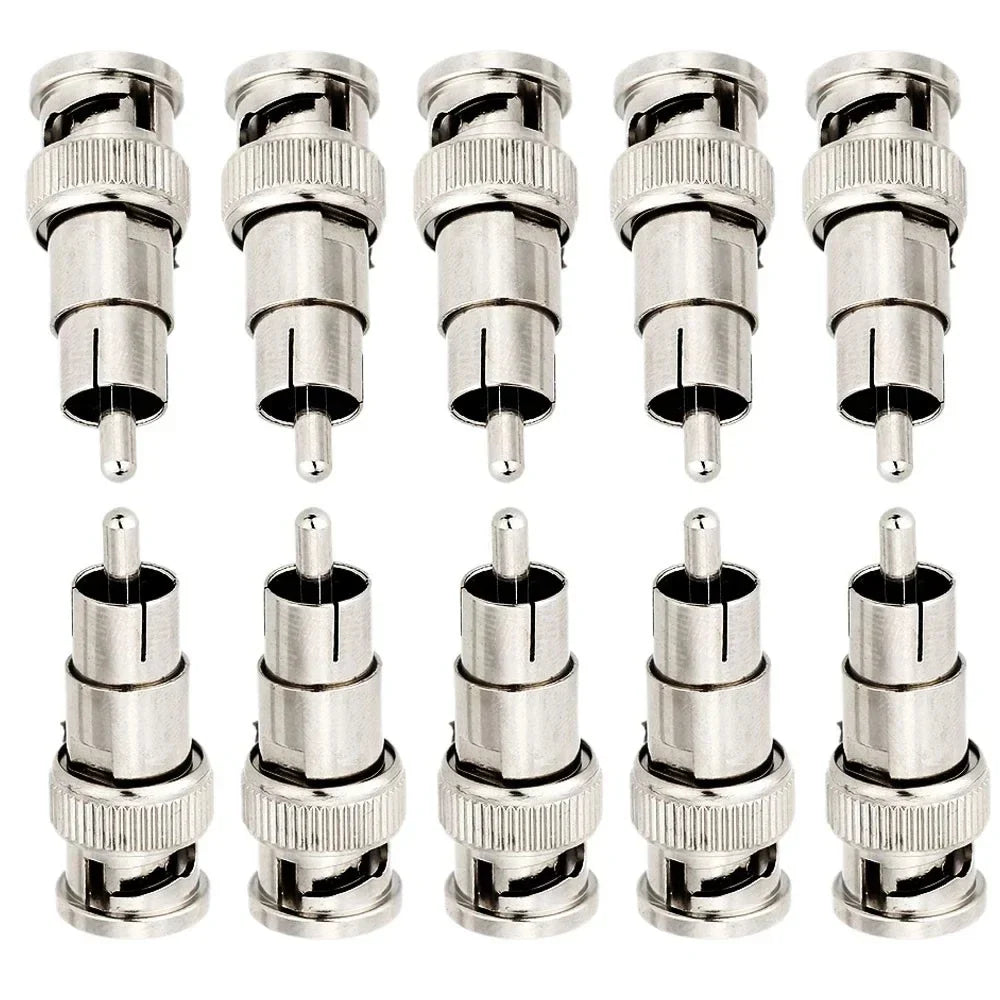 BNC Male to RCA Female Coax Adapter – CCTV Connector Kit Coax Cable Adapter Qme