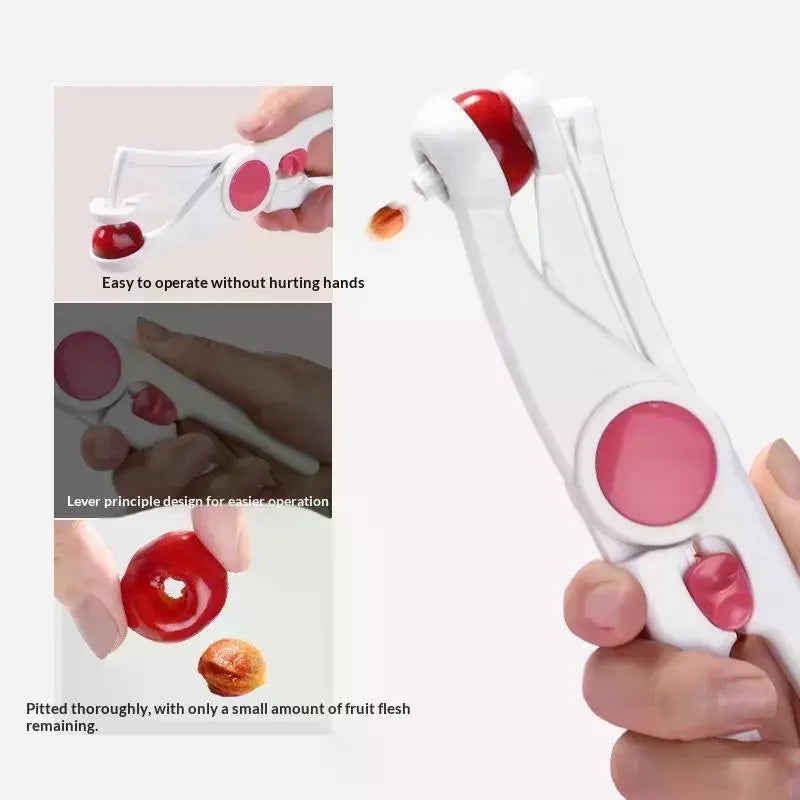 Cherry Pitter Tool – BPA-Free, Non-Slip Handle, One-Press Pit Cherry Pitter Tool Qme