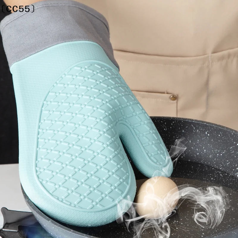 Silicone Oven Mitt – Heat Resistant Kitchen Baking Glove Silicone Oven Mitt Qst