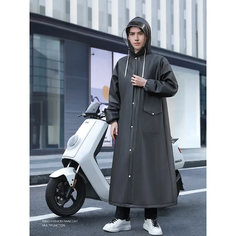 Long Hooded Waterproof Rain Poncho Jacket – Unisex Nylon Waterproof Rain Poncho Qme