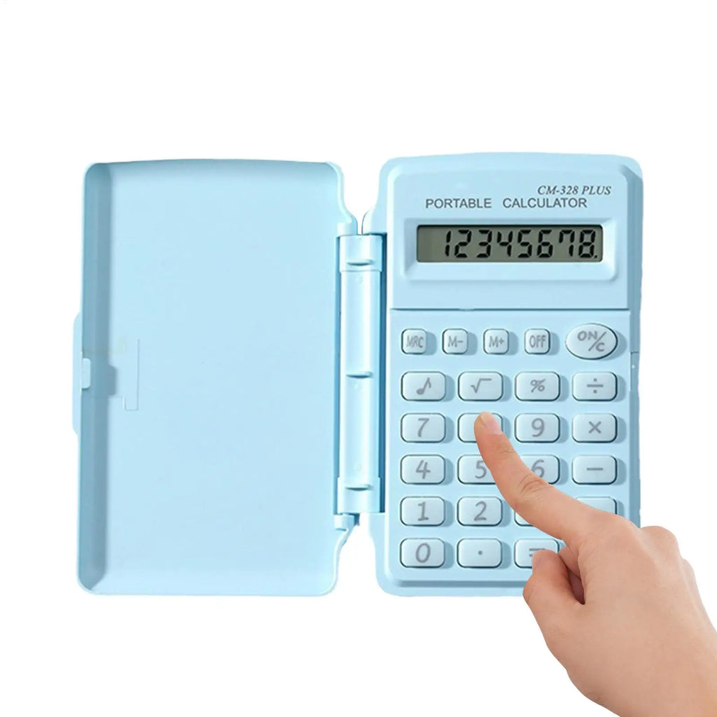 Mini Pocket Calculator with Lid – Candy Color, 8-Digit LCD Pocket Calculator Qst