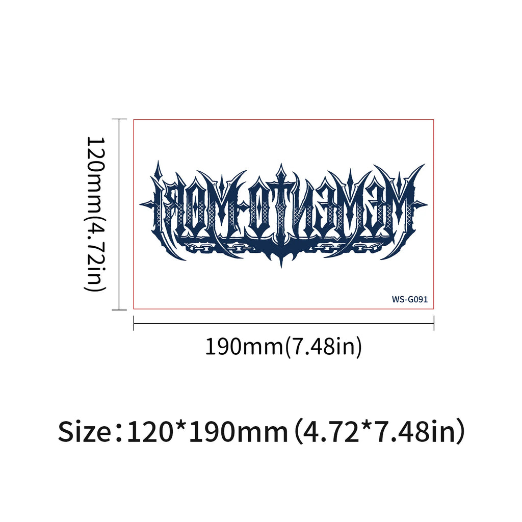 Cyan Thorn Fake Tattoo Stickers – Waterproof Matte Decals Temporary Tattoo Sticker Qme