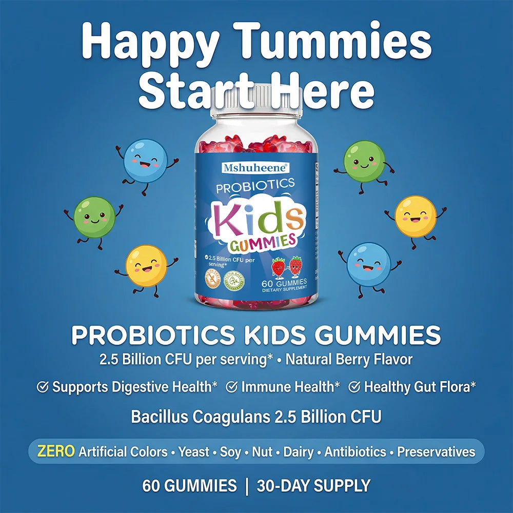 DETOXXTRA Probiotic Gummies 2.5B CFU – Family Berry Supplement Probiotic Gummies Qst