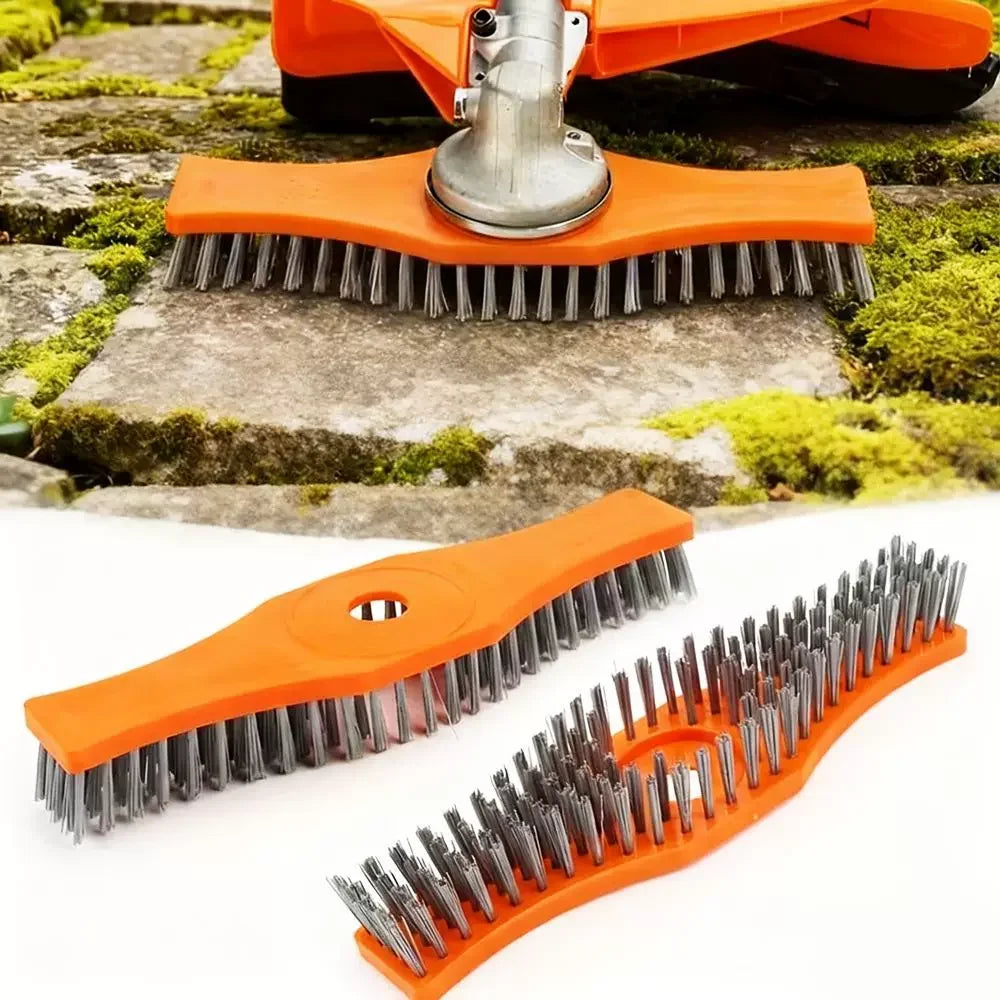 Lawn Mower Cleaning Brush – Adjustable Handle & Nylon Bristles Garden Cleaning Brush Qme