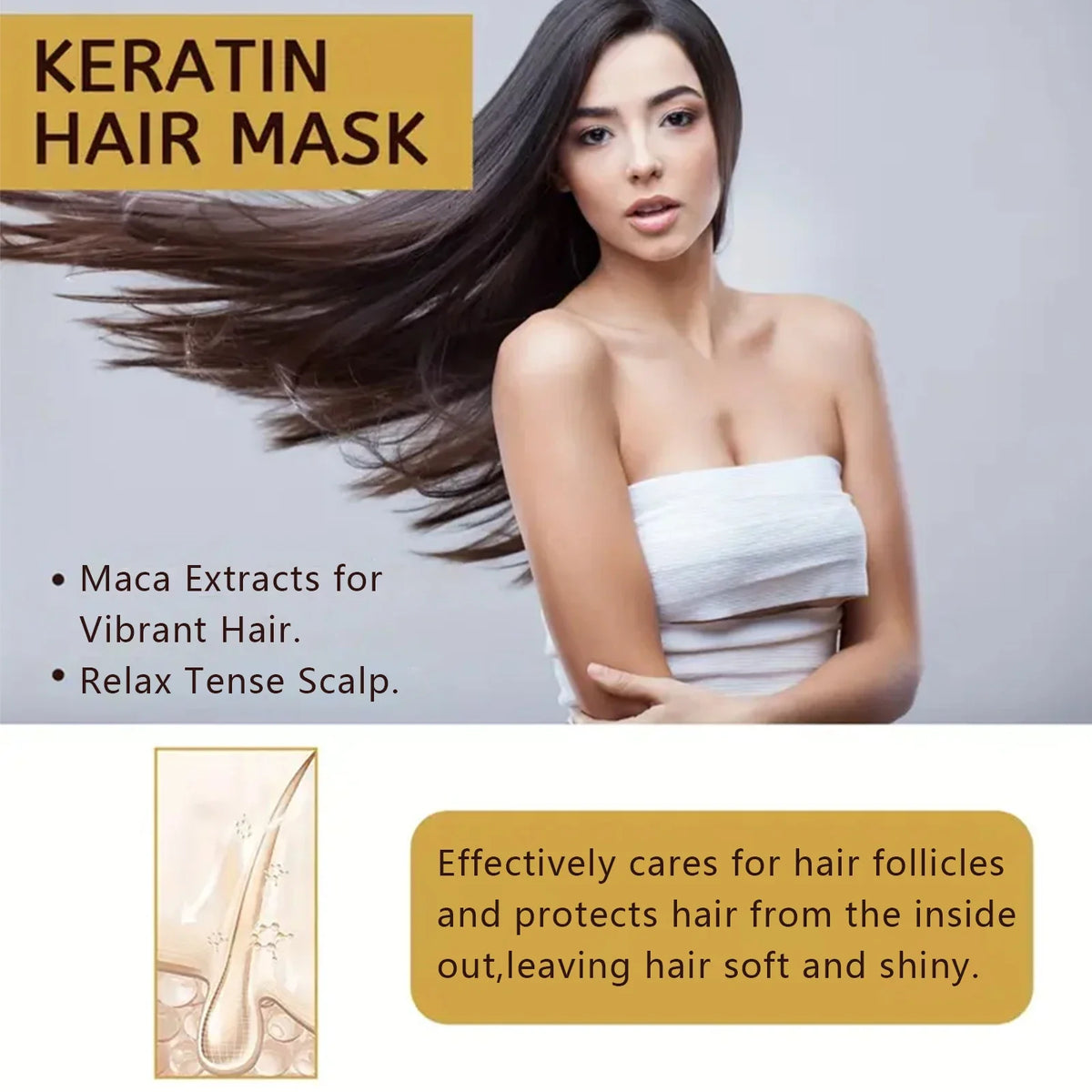 Magical Keratin Hair Mask – Frizz Control & Deep Moisture Keratin Hair Mask Qme
