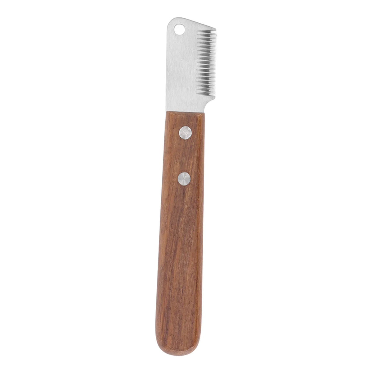 Wood Handle Dog Deshedding Comb – Stainless Steel Pet Grooming Dog Grooming Comb Qme As picture
