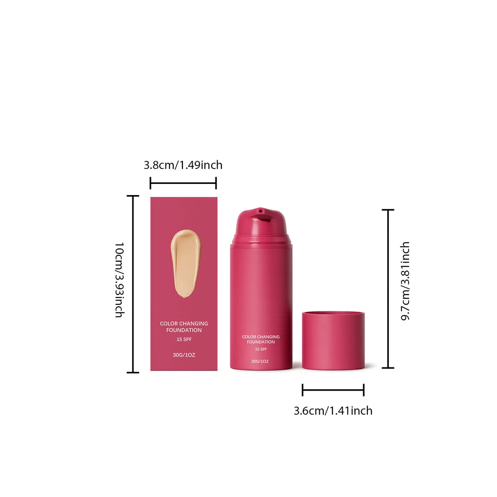 30g Color-Changing Foundation – Moisturizing Glowing Finish Face Foundation Qst