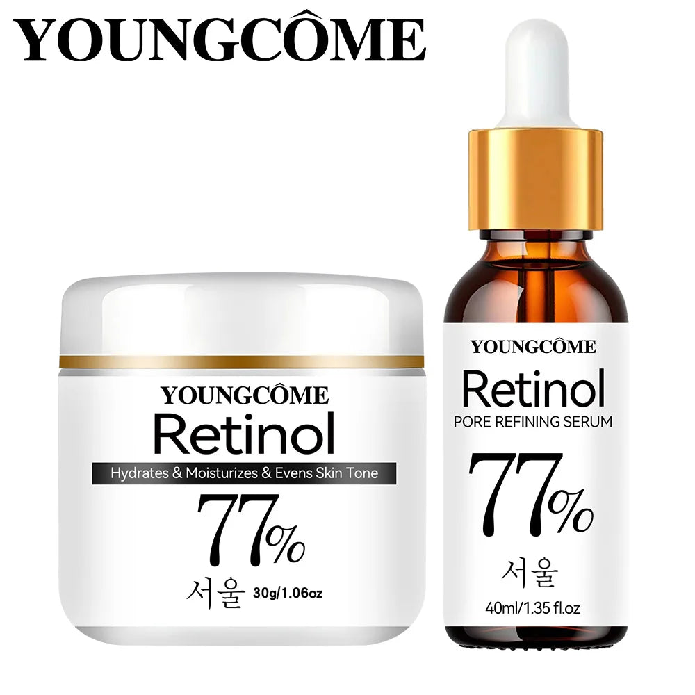 YOUNGCOME Retinol Firming Facial Serum Cream Set – Anti-Aging Facial Serum Cream Set Qst