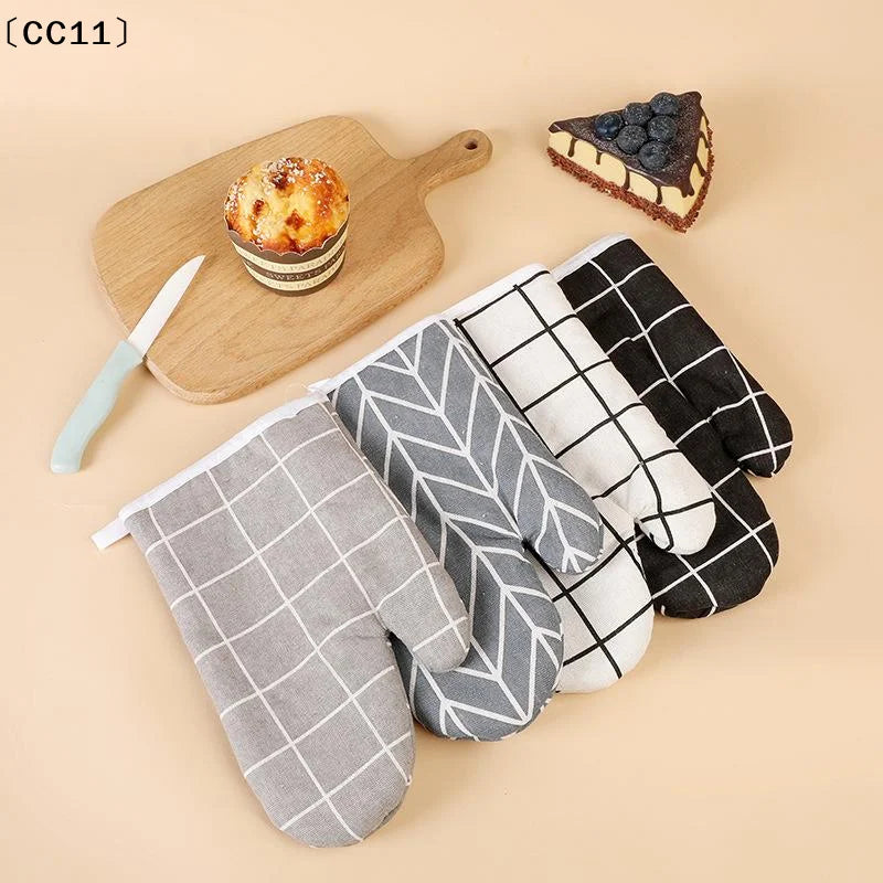 Insulated Heat-Resistant Oven Gloves – Thickened Kitchen Mitts Oven Mitts Qme