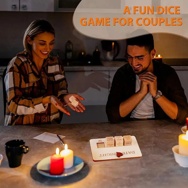 Date Night Dice After Dark Edition – Wooden Couples Game Couples Dice Game Qme