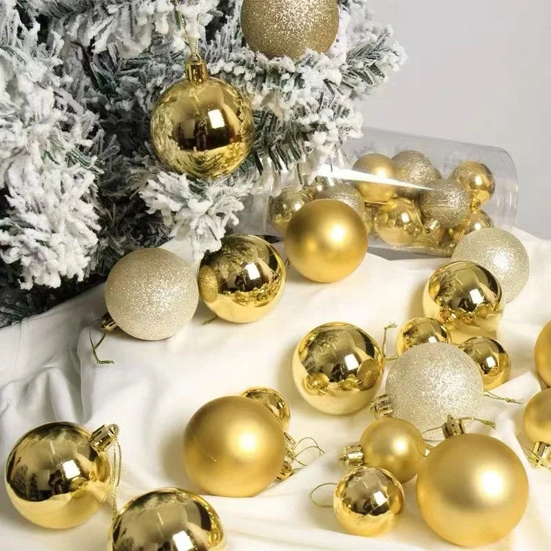 24Pcs Christmas Ball Ornaments Set | Tree & Holiday Decor Christmas Ornament Set Qme