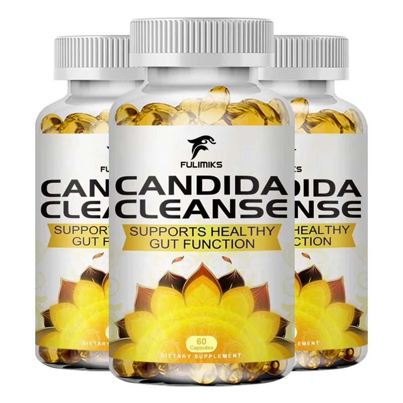 Fulimiks Candida Cleanse – Gut & Intestinal Support, 120 Caps Digestive Supplement Qst 3 Bottles-60pcs