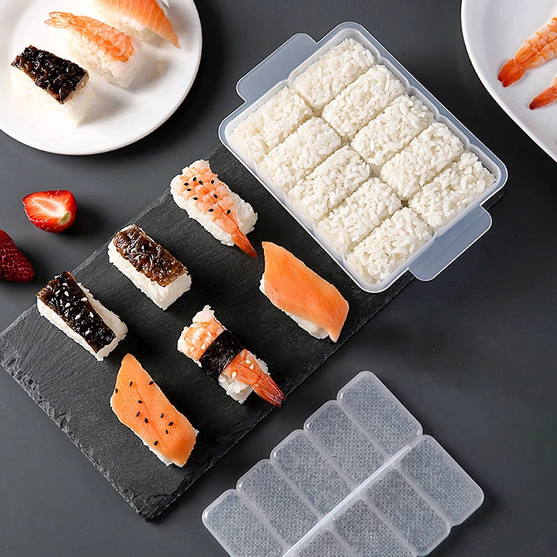 Clear Onigiri Rice Ball Mold – 5 & 10 Grid Sushi Mold Sushi Rice Mold Qst