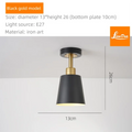 Nordic LED Ceiling Light – Corridor, Bedroom & Study Lamp LED Ceiling Light Qme black