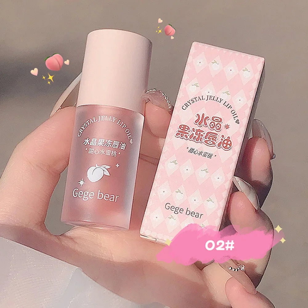 Crystal Jelly Fruit Lip Oil – Peach, Grape & Avocado Lip Oil Qme