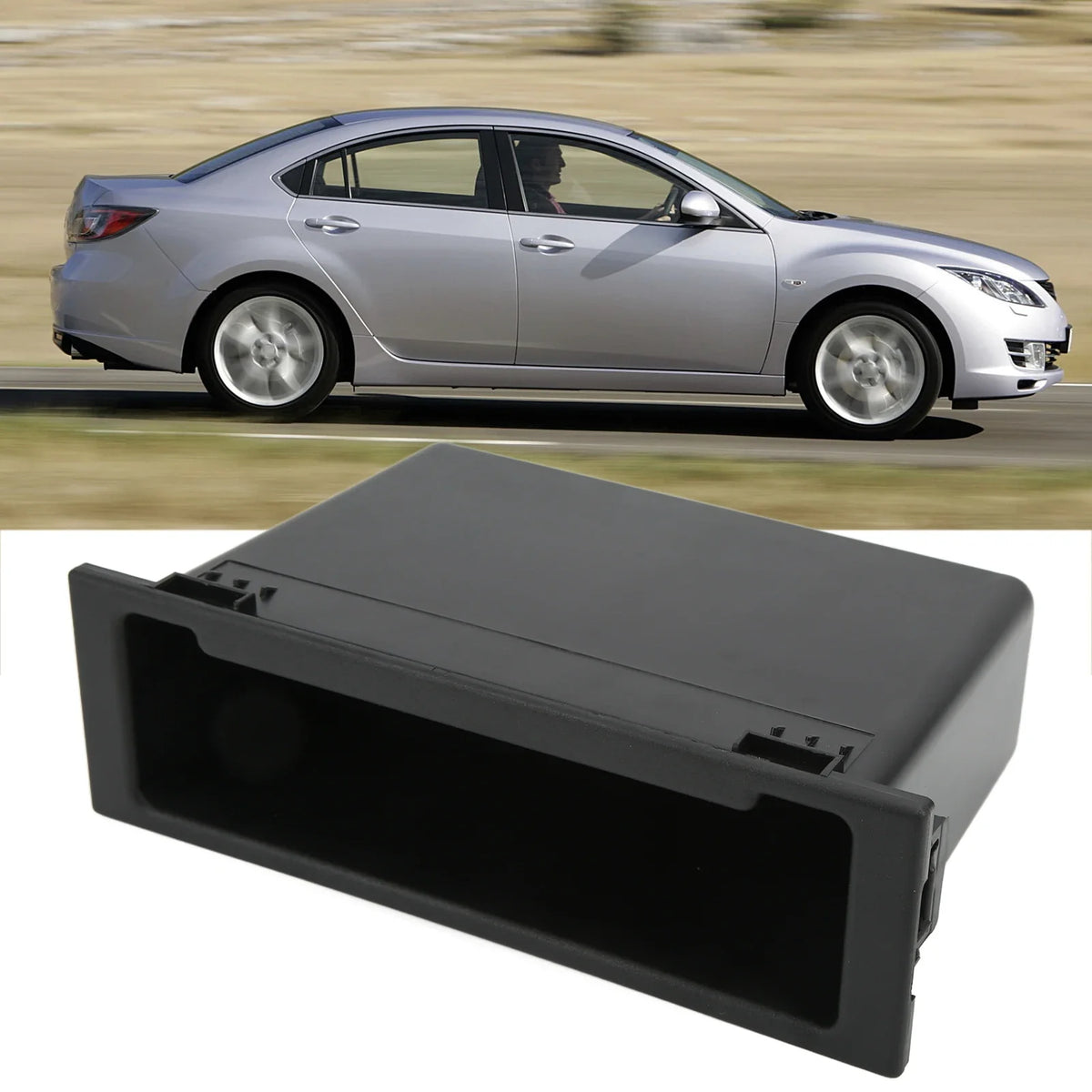 1-DIN Car Dashboard Radio Storage Box & Organizer Dashboard Car Organizer Qme
