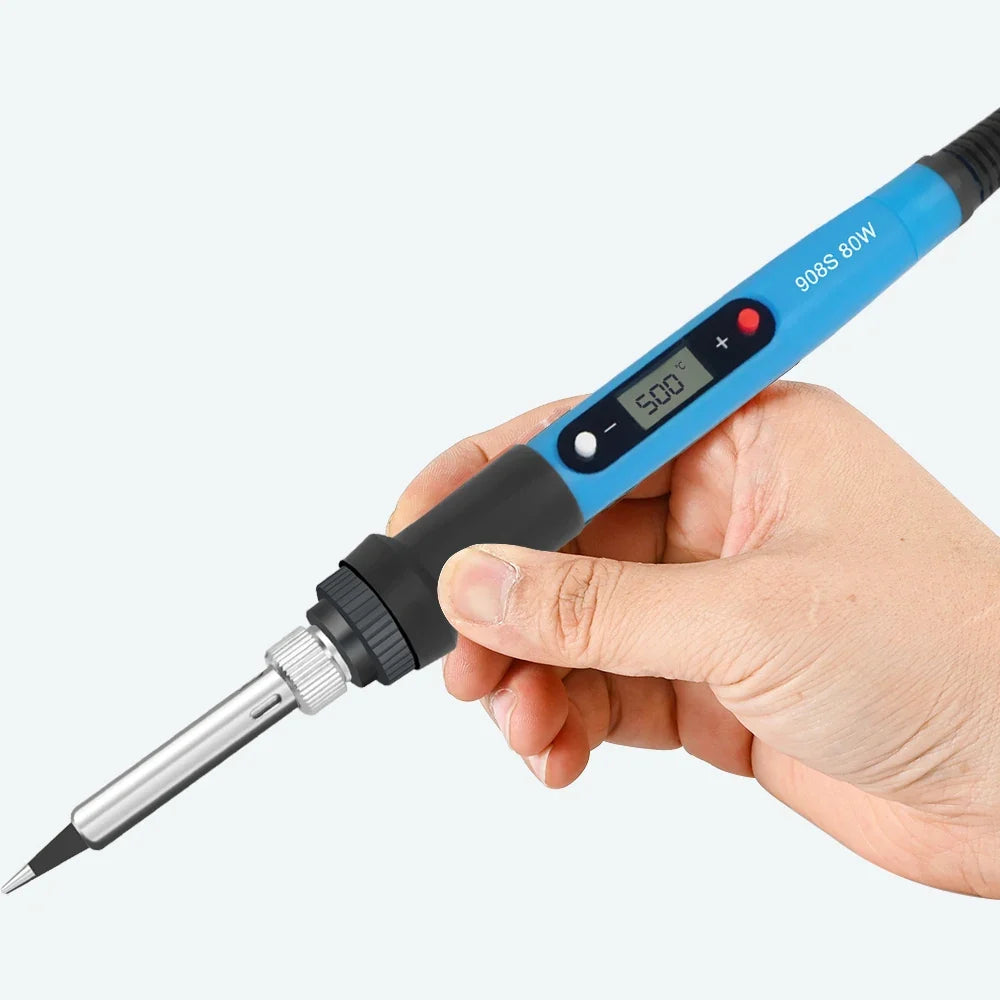 80W LCD Adjustable Temperature Soldering Iron Welding Kit Soldering Iron Kit Qme