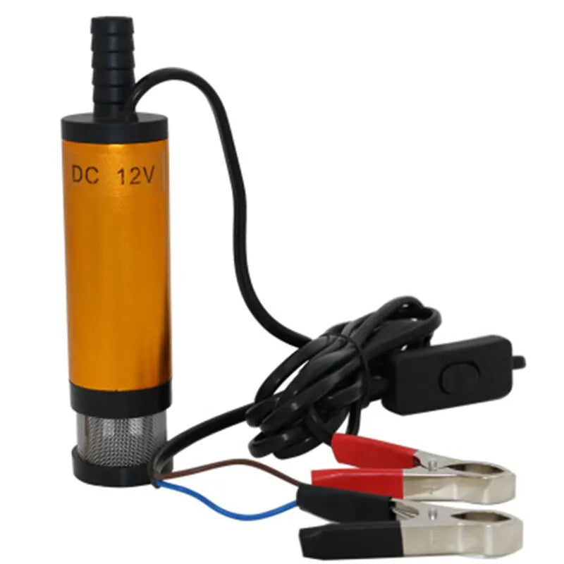 12V 24V DC Mini Submersible Pump – Aluminum Alloy, 12L/min Submersible Transfer Pump Qme