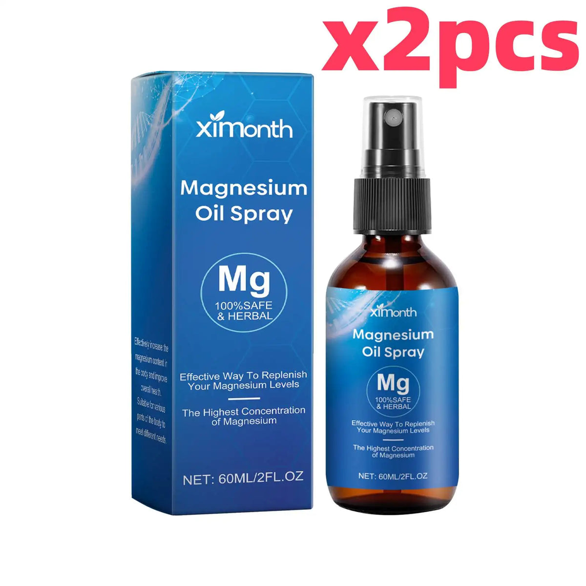 Ximonth Magnesium Oil Spray – Sleep, Skin & Muscle Comfort Magnesium Oil Spray Qst 120ml boxed