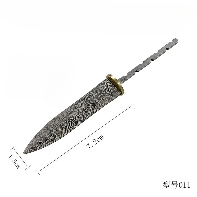 Damascus Steel Pu'er Tea Knife Blank – DIY Cutter Tool Tea Knife Blank Qst knife