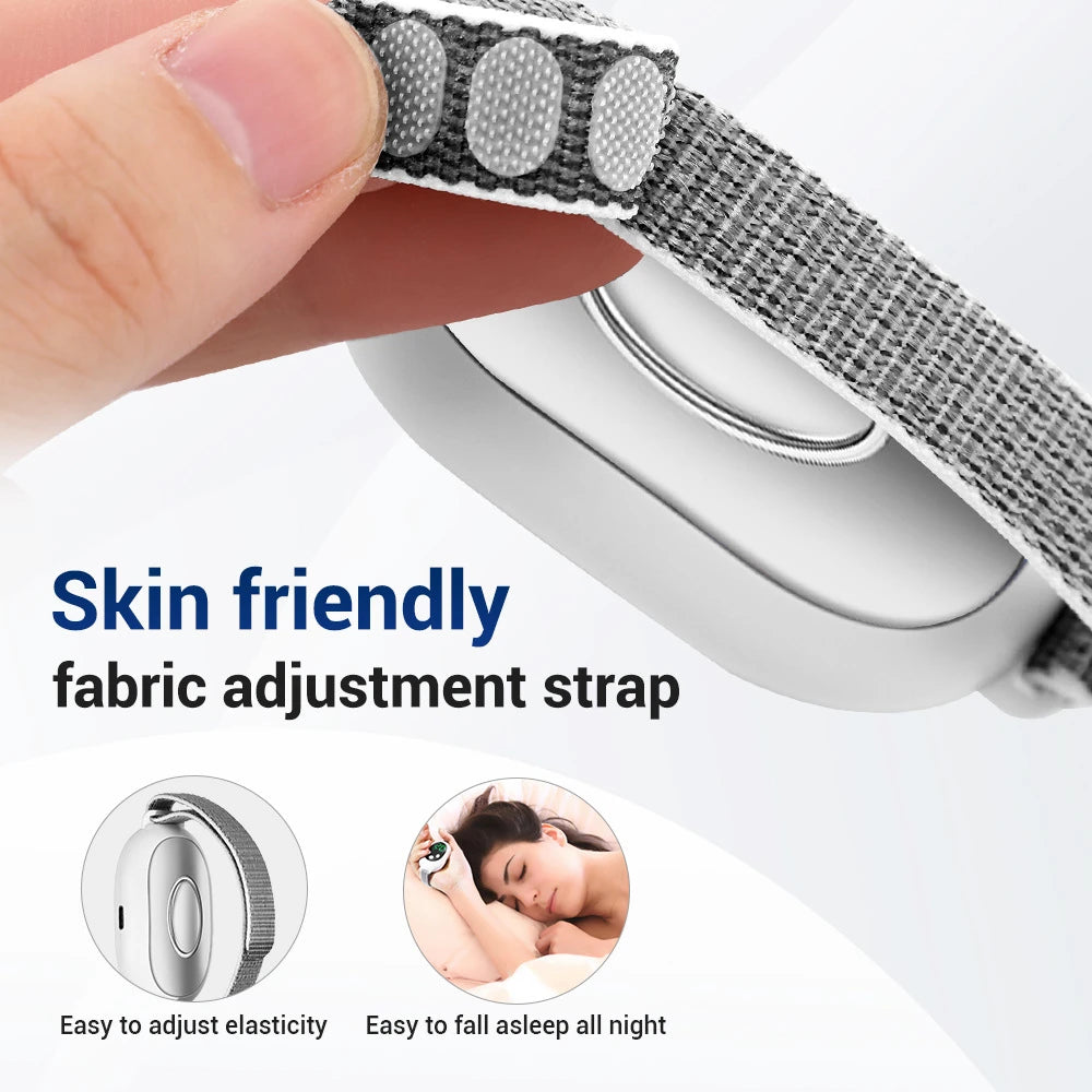 EMS Microcurrent Sleep Wristband – 20 Levels, USB-C Rechargeable Sleep Aid Wristband Qst