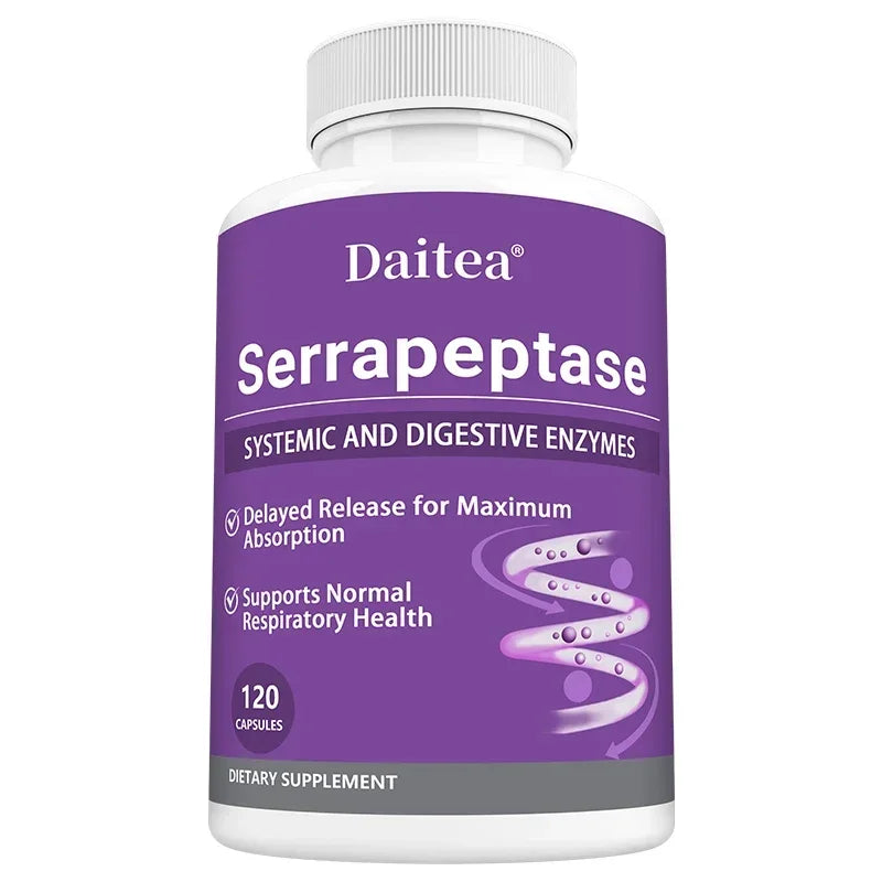 Serrapeptase Delayed Release Capsules | Proteolytic Enzyme Enzyme Supplement Qst 120 count-1 bottle