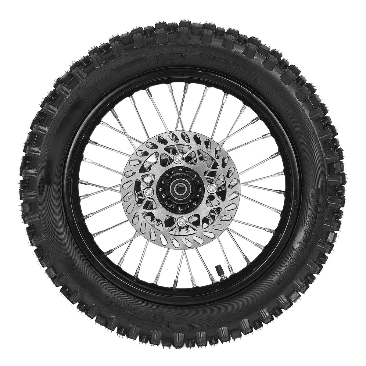 Dirt Bike Rear Wheel Rim Tire Assembly 90/100-14 125CC Dirt Bike Wheel Assembly Qme