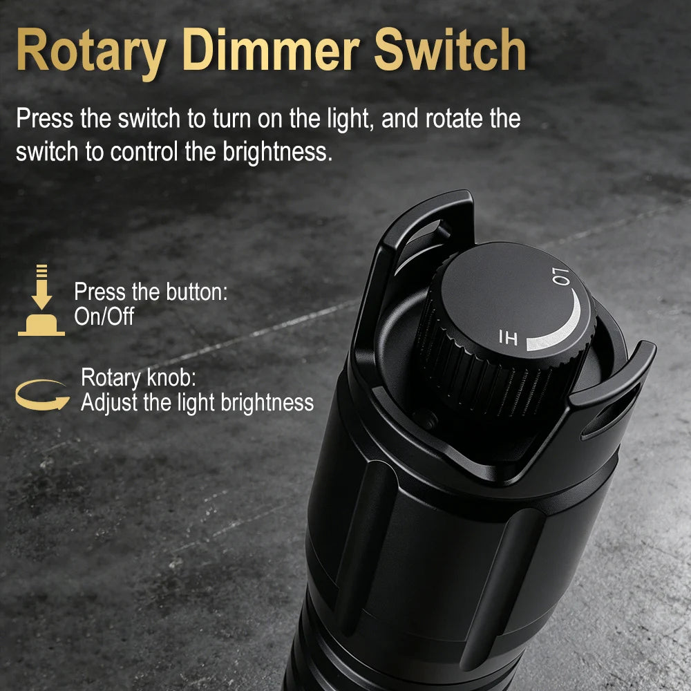 BORUiT 800LM Zoomable LED Flashlight – 3-Color Camping Torch Zoomable LED Flashlight Qst