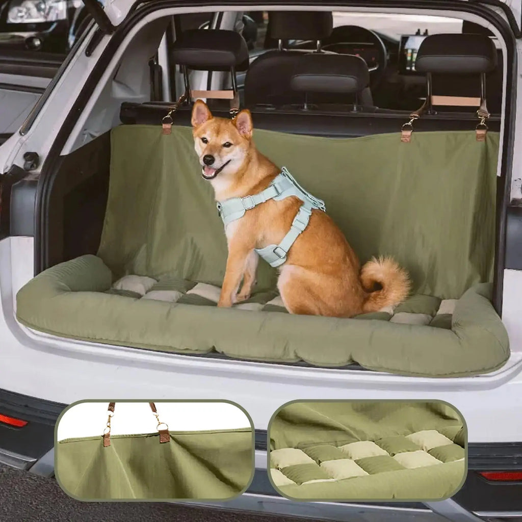 Foldable Dog Back Seat Cover & Car Cushion Mat | Qme Dog Car Seat Cover Qme
