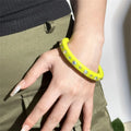 Big Crystal Resin Bangle – Wide Acrylic Geometric Cuff for Women Resin Cuff Bangle Qme huang 70mm