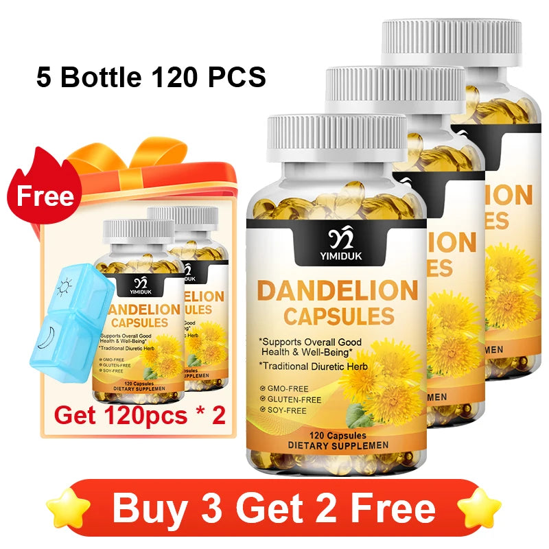 YIMIDUK Dandelion Root 1500mg – 120 Capsules, Herbal Supplement Herbal Supplement Qst 5x120pcs Best Offers