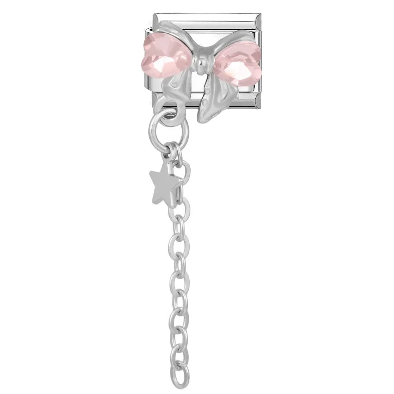 Zircon Long Tassel Pendant Italian Charm Links – 32 Colors