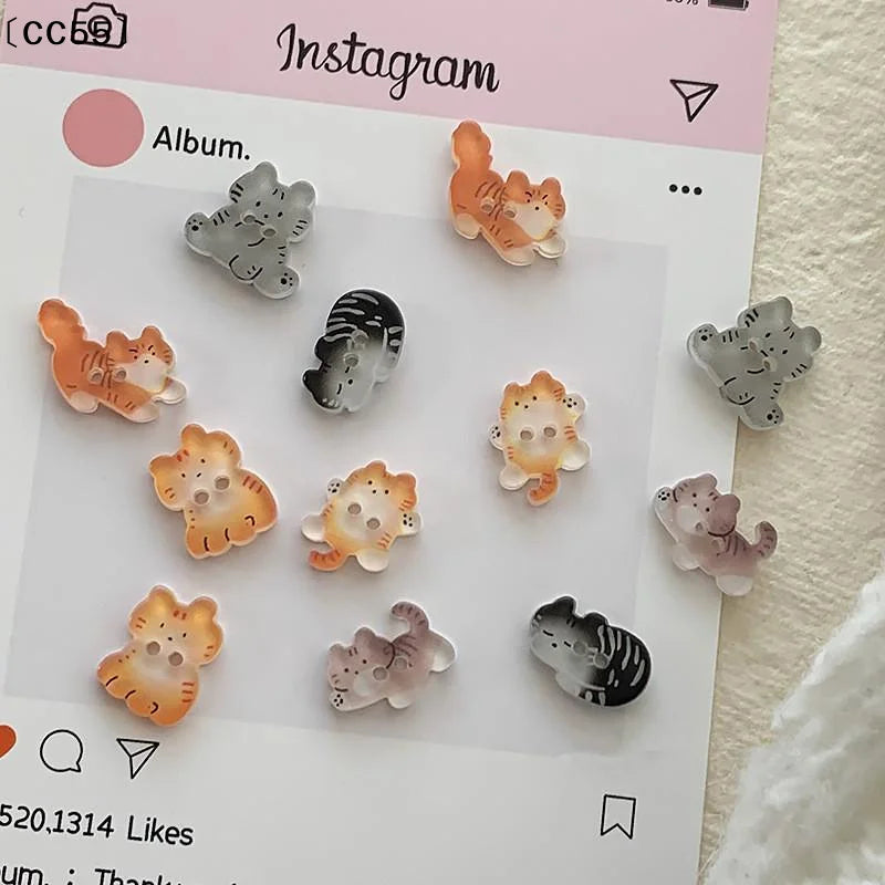 30pcs Cute Cat Resin Buttons – Kitty Sewing Accessories Sewing Buttons Qst