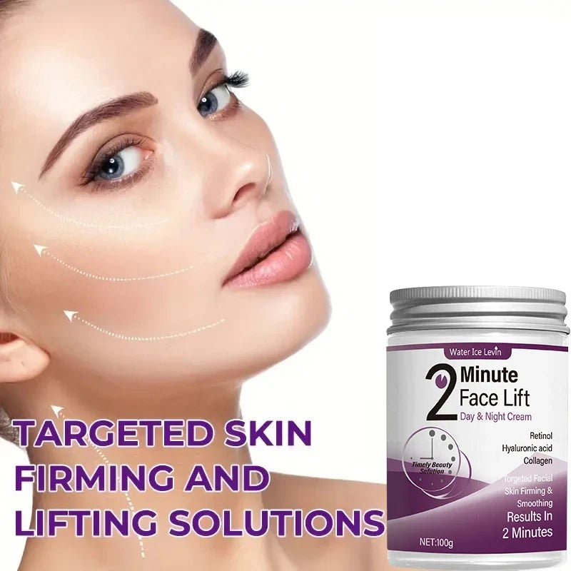 2-Minute Facial Lift Cream – Retinol, Hyaluronic Acid & Collagen Anti-Aging Face Cream Qme
