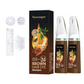NEWVENPER 2-Pack Unisex Hair Color Shampoo with Brush Hair Dye Shampoo Qst Brown