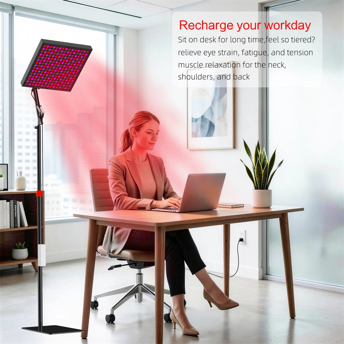 MasterGrow Floor Stand LED Red Light Therapy Panel 660nm 850nm LED Light Therapy Panel Qst