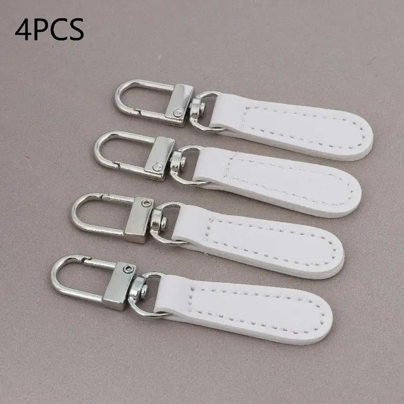 4pcs PU Leather Zipper Pull Tab Replacement for Bags & Luggage Zipper Pull Tabs Qst A1