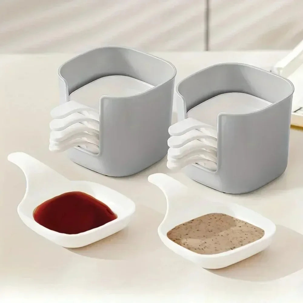 7-Piece Tomato Dipping Dish Set – Sauce & Seasoning Plates Dipping Dish Set Qme